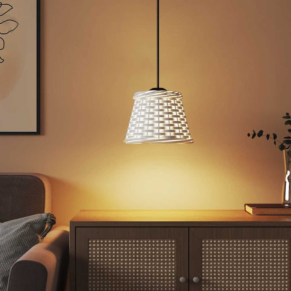 Abstrape à lampe à plafond Vidaxl Ø15x12 cm en osier blanc