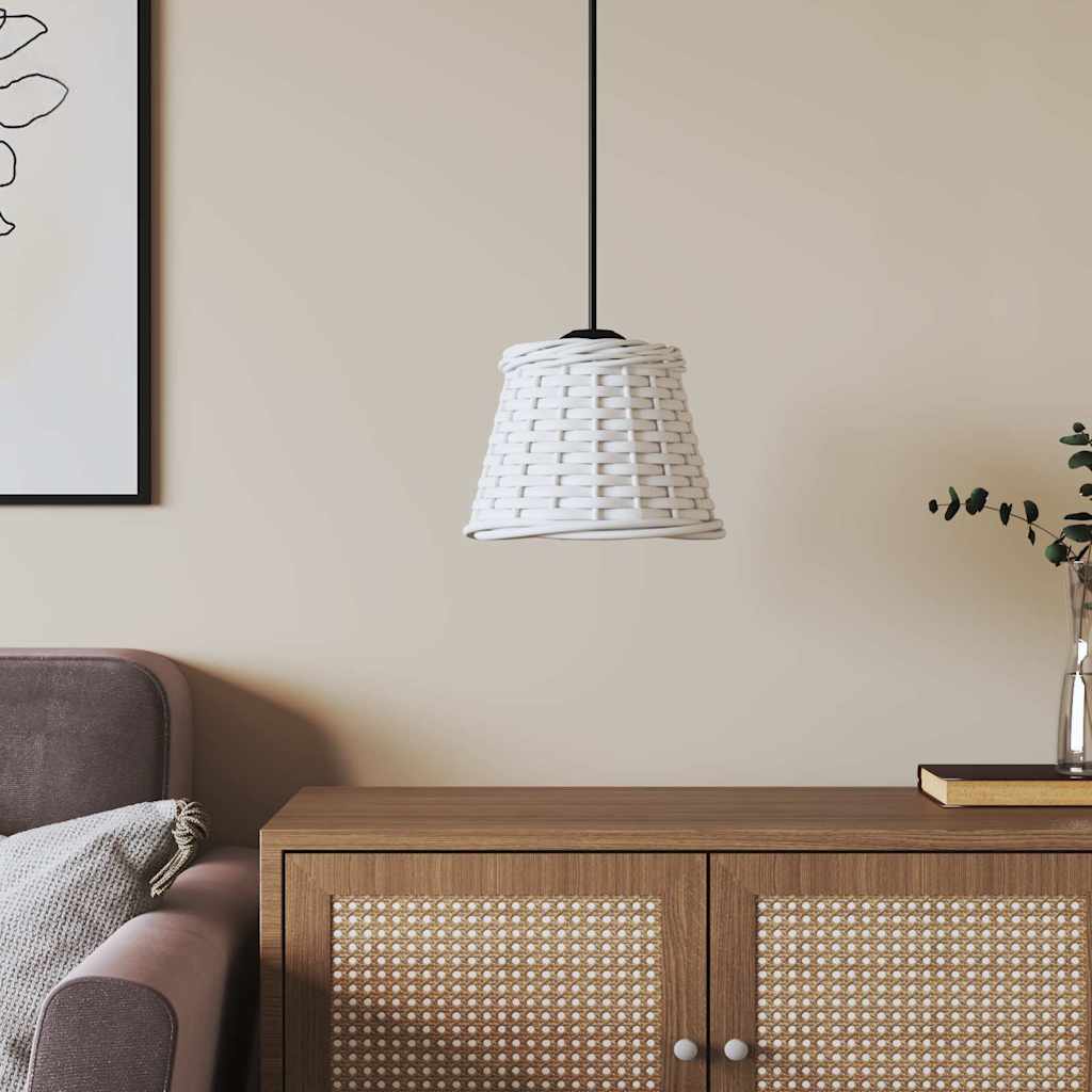 Abstrape à lampe à plafond Vidaxl Ø15x12 cm en osier blanc