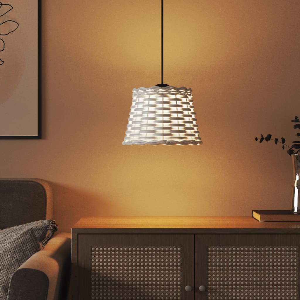Abstrape à lampe de plafond Vidaxl Ø20x15 cm en osier blanc