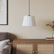 Abstrape à lampe à plafond Vidaxl Ø25x17 cm en osier blanc