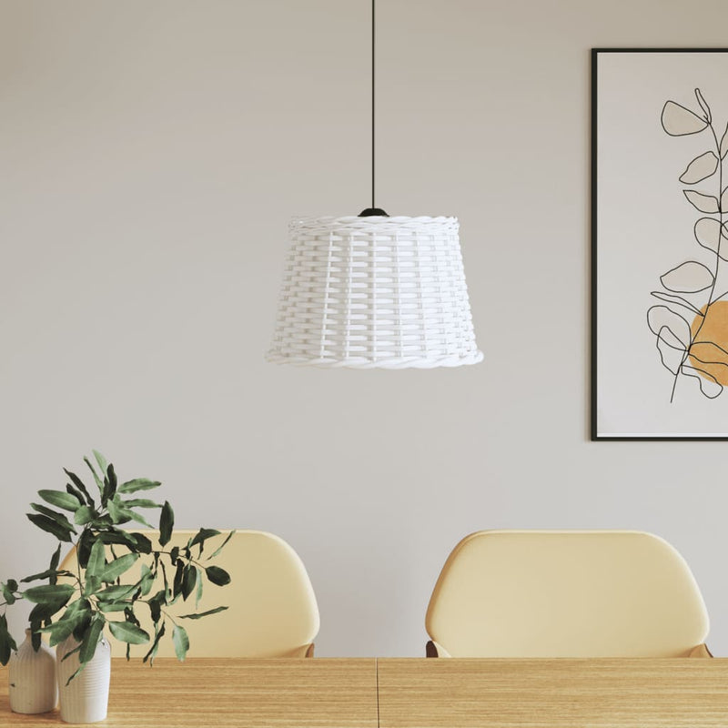 Abstrape à lampe à plafond Vidaxl Ø40x26 cm en osier blanc