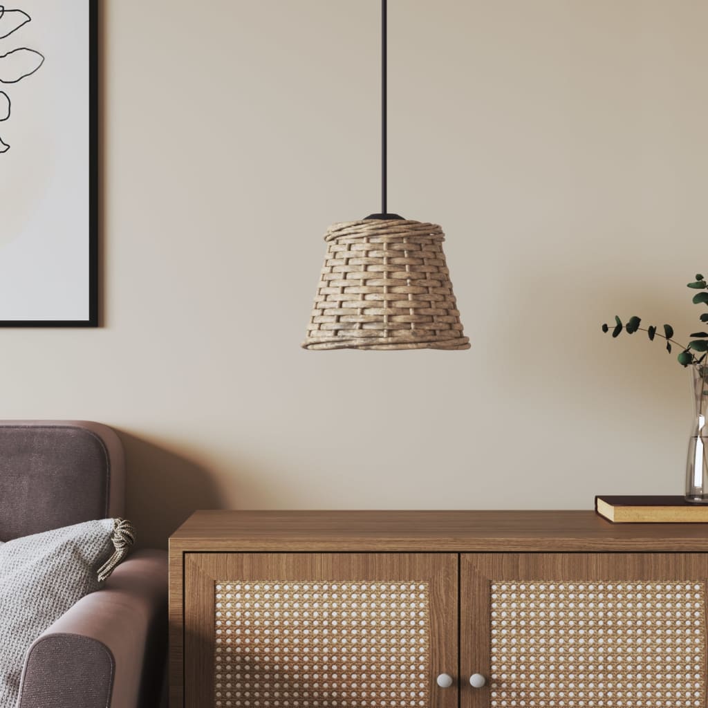 Abstrape à lampe à plafond Vidaxl Ø15x12 cm en osier brun