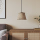 Abstrape à lampe à plafond Vidaxl Ø15x12 cm en osier brun