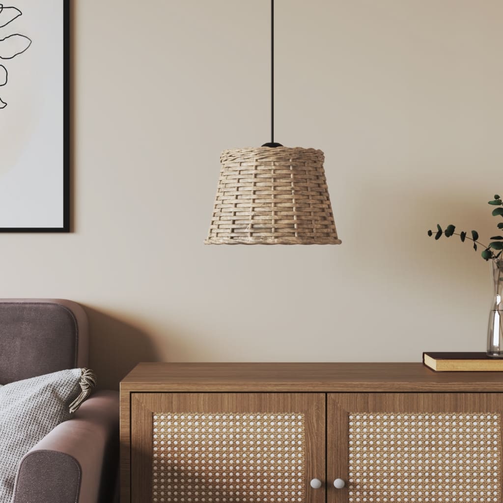 Abstrape à lampe à plafond Vidaxl Ø25x17 cm en osier brun