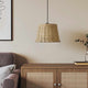 Abstrape à lampe à plafond Vidaxl Ø30x20 cm en osier brun