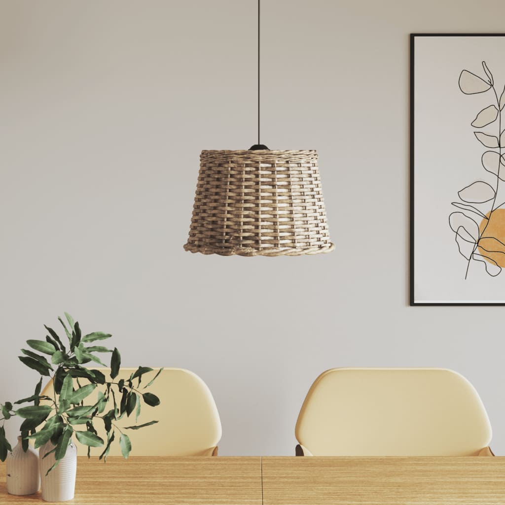 Abstrape à lampe à plafond Vidaxl Ø40x26 cm en osier brun