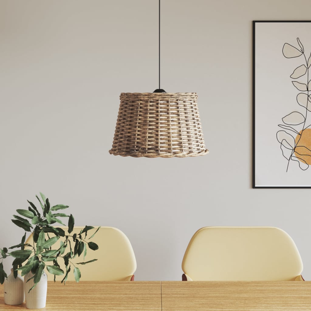 Abstrape à lampe à plafond Vidaxl Ø45x28 cm en osier brun