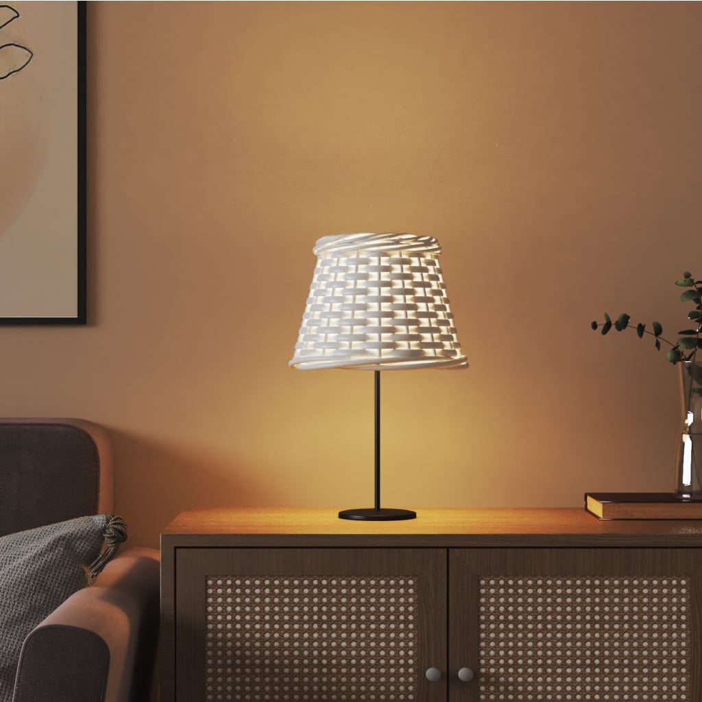 Vidaxl Ahemps à lampe Ø15x12 cm en osier blanc