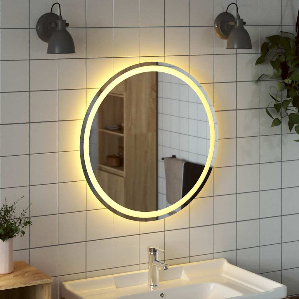 Le miroir de salle de bain Vidaxl a conduit à environ 70 cm