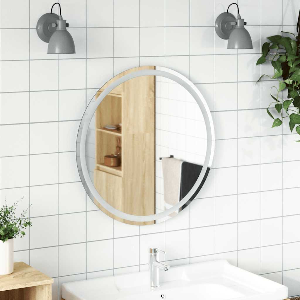 Le miroir de salle de bain Vidaxl a conduit à environ 70 cm