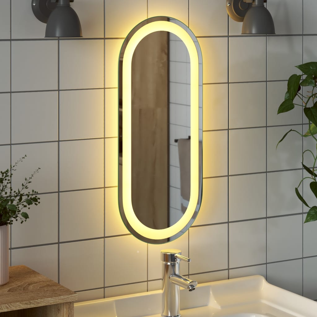 Miroir de salle de bain vidaxl LED ovale 60x25 cm