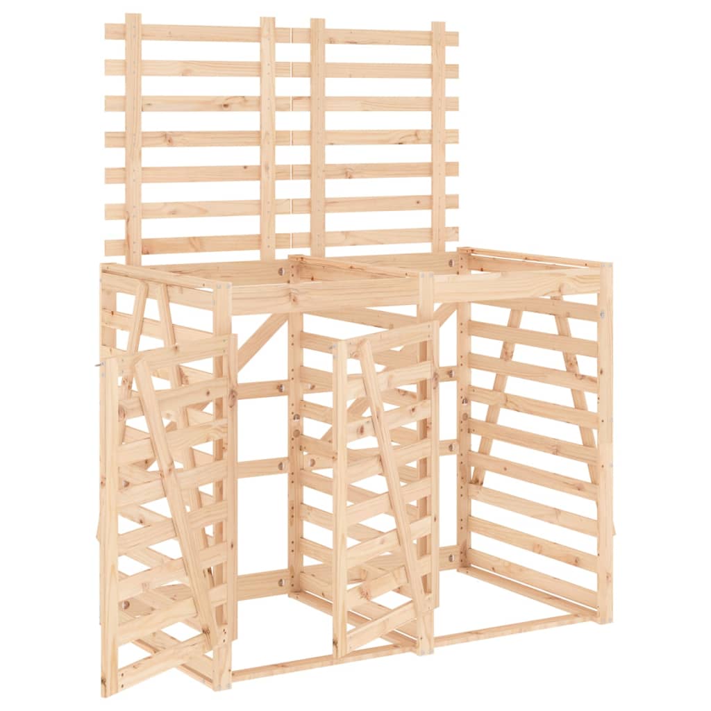 Stockage de conteneurs vidaxl pin double solide