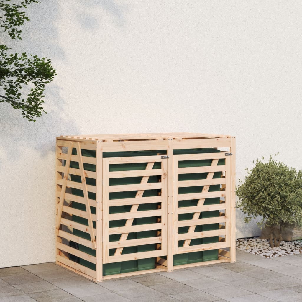 Stockage de conteneurs vidaxl pin double solide