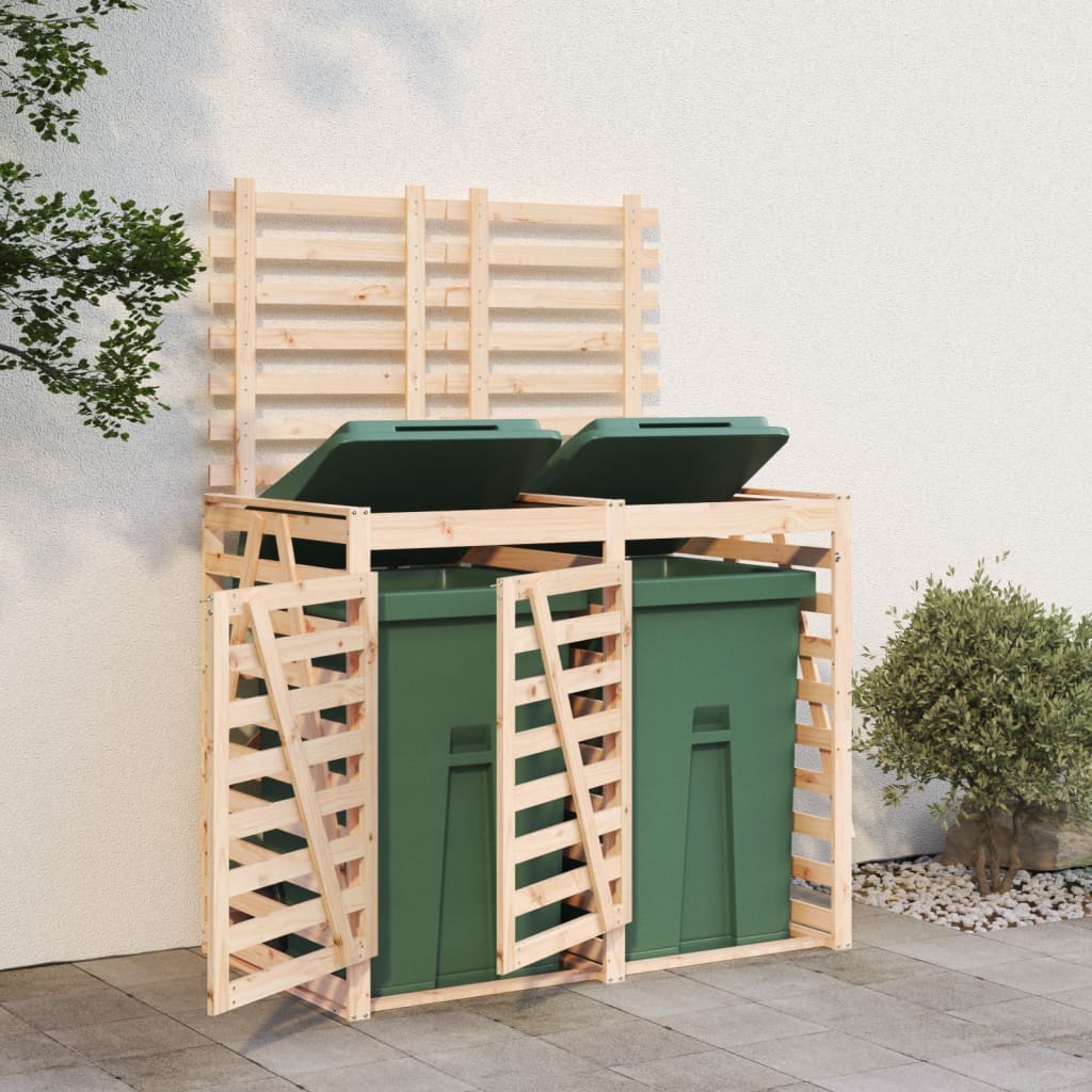 Stockage de conteneurs vidaxl pin double solide