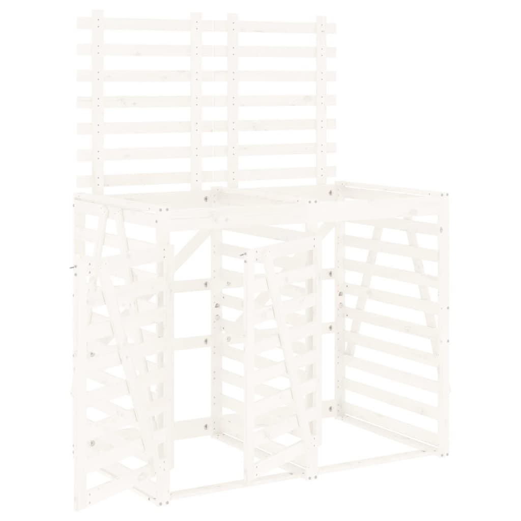 Stockage de conteneur vidaxl double pin massif blanc