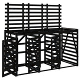 Stockage de conteneur vidaxl triple pin solide noir - afbeelding 2