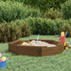 Boîte à sable vidaxl avec bancs octogonal Pine solide miel brun