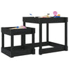 Tables de sable vidaxl 2 pcs en pin massif en bois noir