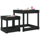 Tables de sable vidaxl 2 pcs en pin massif en bois noir