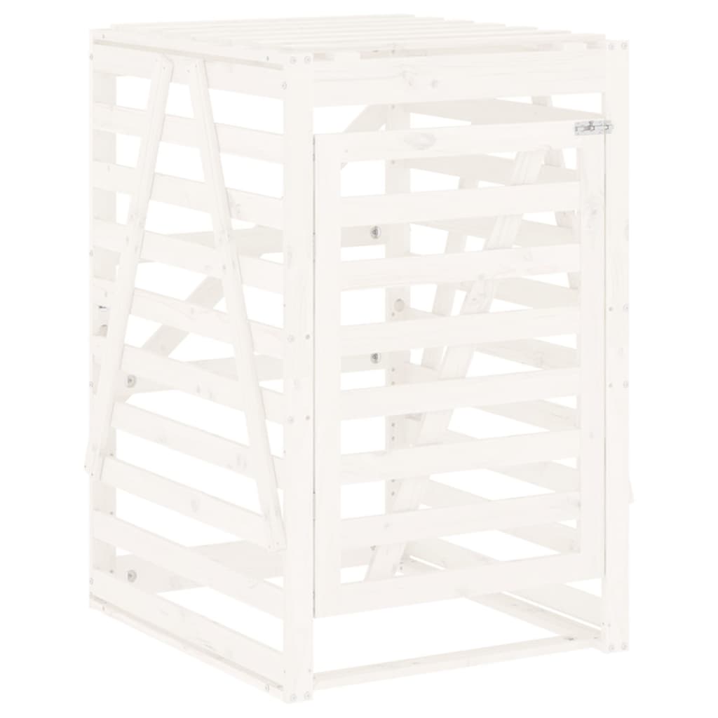 Stockage de conteneur vidaxl 84x90x128.5 cm Pine solide blanc