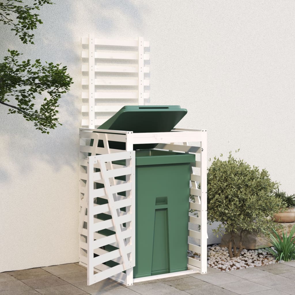 Stockage de conteneur vidaxl 84x90x128.5 cm Pine solide blanc