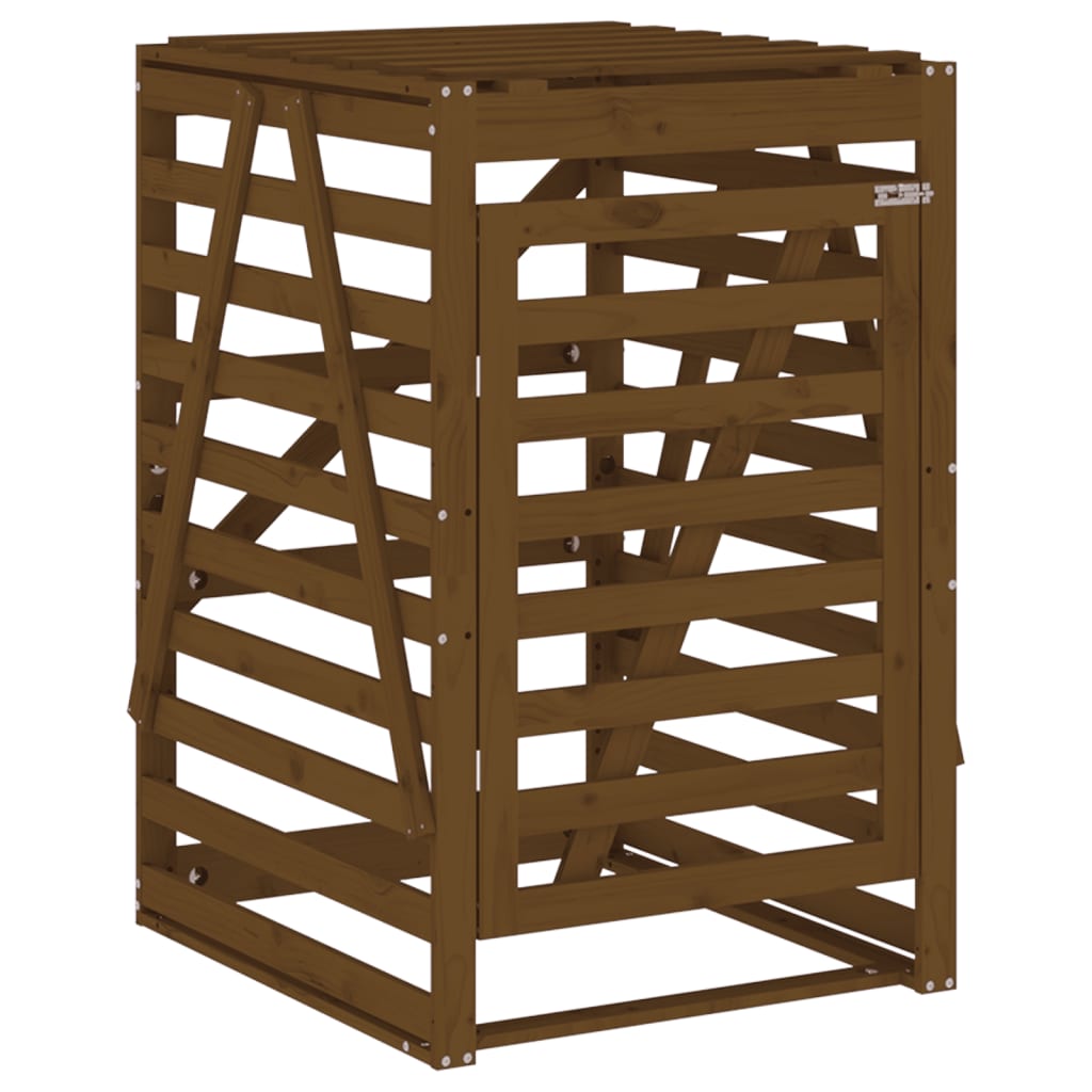Stockage de conteneurs Vidaxl 84x90x128,5 cm Brown miel en pin massif