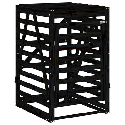 Stockage de conteneurs vidaxl 84x90x128.5 cm Pine solide en pin noire