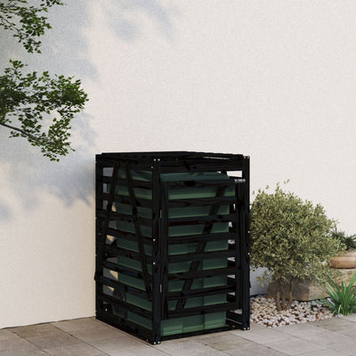 Stockage de conteneurs vidaxl 84x90x128.5 cm Pine solide en pin noire