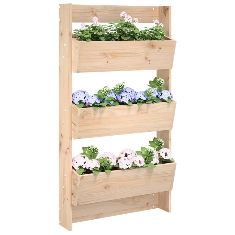 Vidaxx jardinière murale 3 couches 60x18,5x110 cm bois de pin