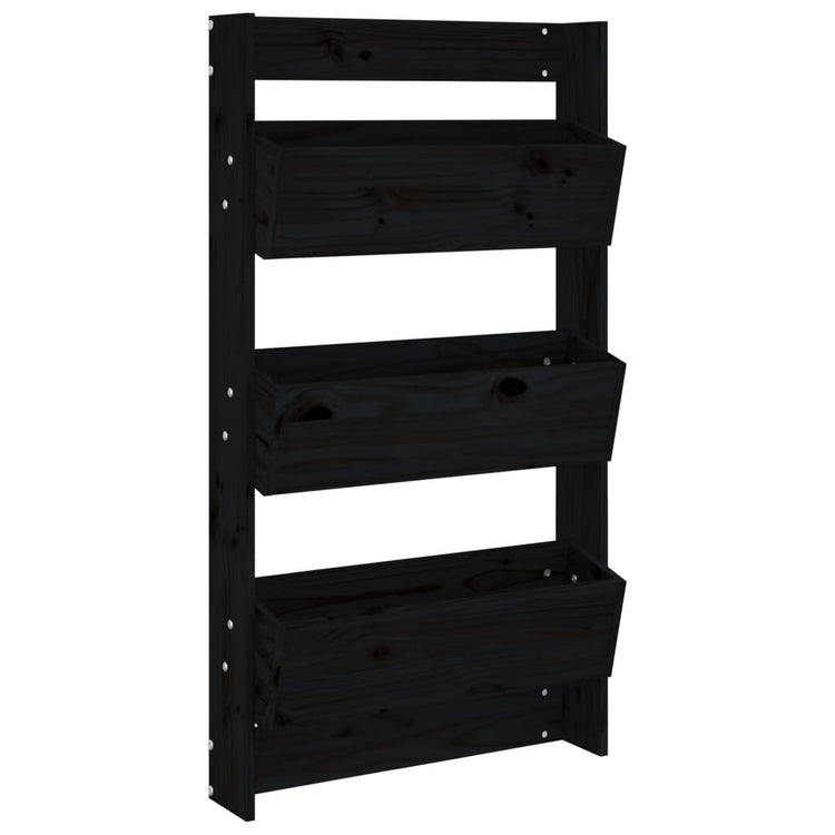 Vidaxl Plannbak Wall Montage 3-LAAGS 60x18.5x110 cm Pine Black