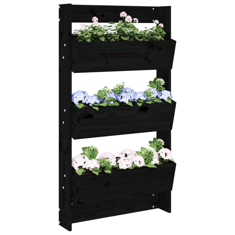 Vidaxl Plannbak Wall Montage 3-LAAGS 60x18.5x110 cm Pine Black