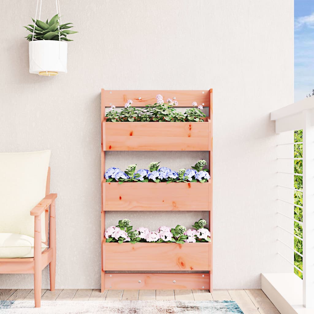 Vidaxx jardinière murale 3 couches 60x18,5x110 cm bois de douglas