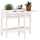 Planteur vidaxl avec table de table pliante en pin solide blanc