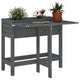Planteur vidaxl avec table pliante en haut de pin massif gris