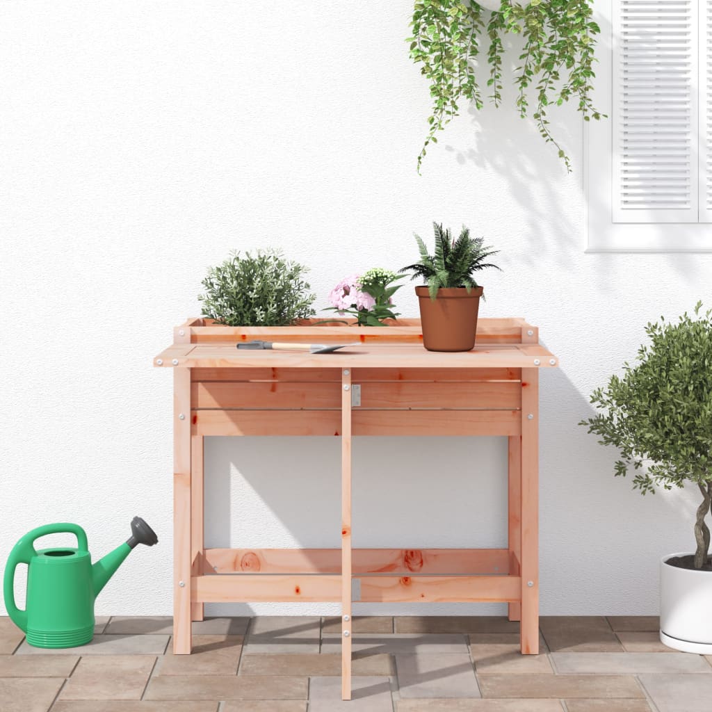 Boîte de planification Vidaxl avec table pliante supérieure Douglashout solide