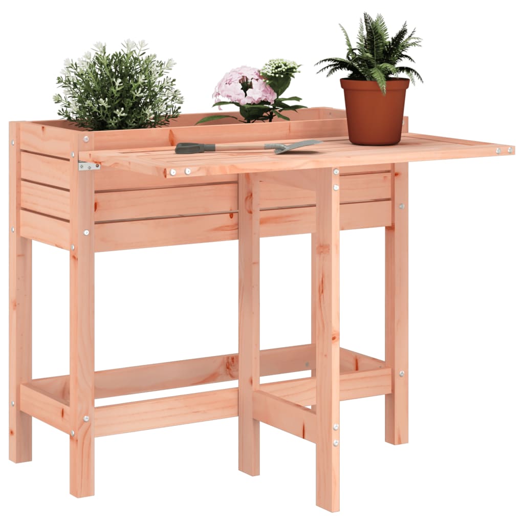 Boîte de planification Vidaxl avec table pliante supérieure Douglashout solide