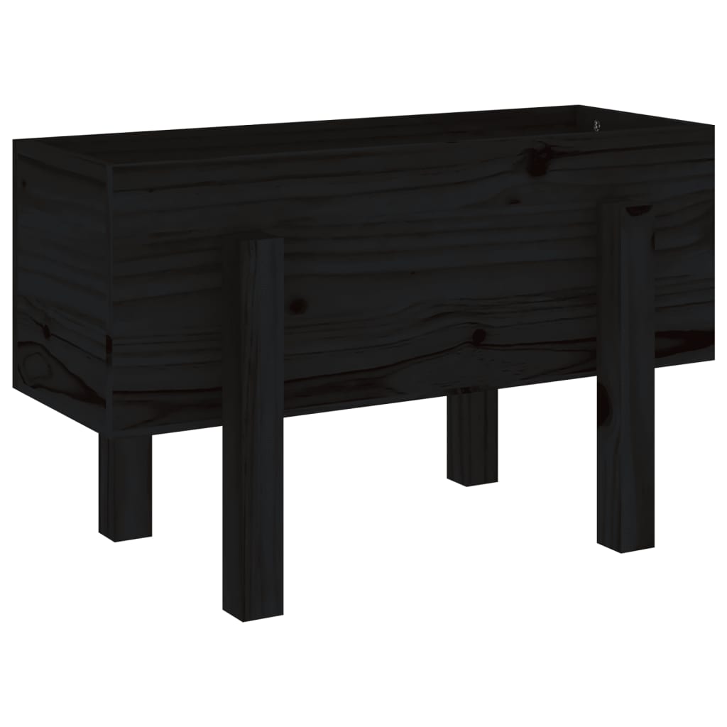 Vidaxl Planning Box 62x30x38 cm Pine solide noir