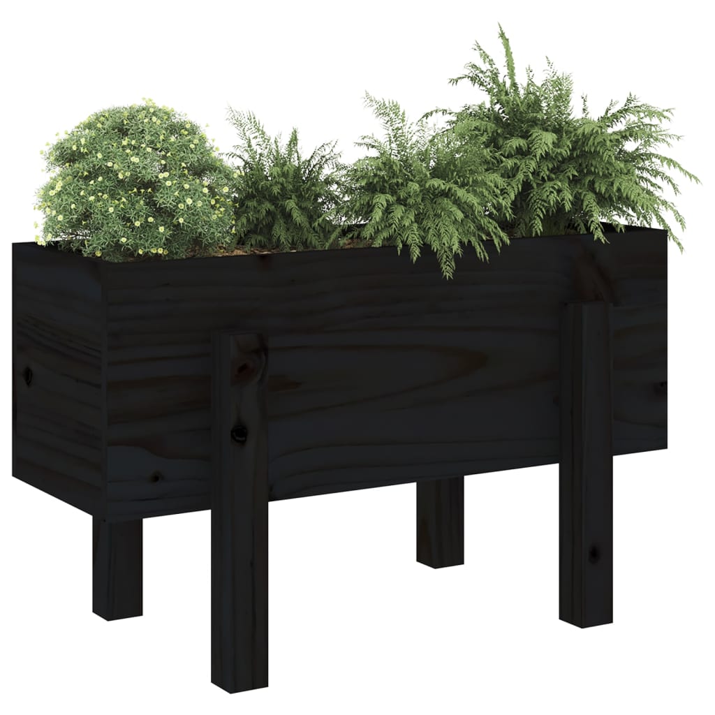 Vidaxl Planning Box 62x30x38 cm Pine solide noir