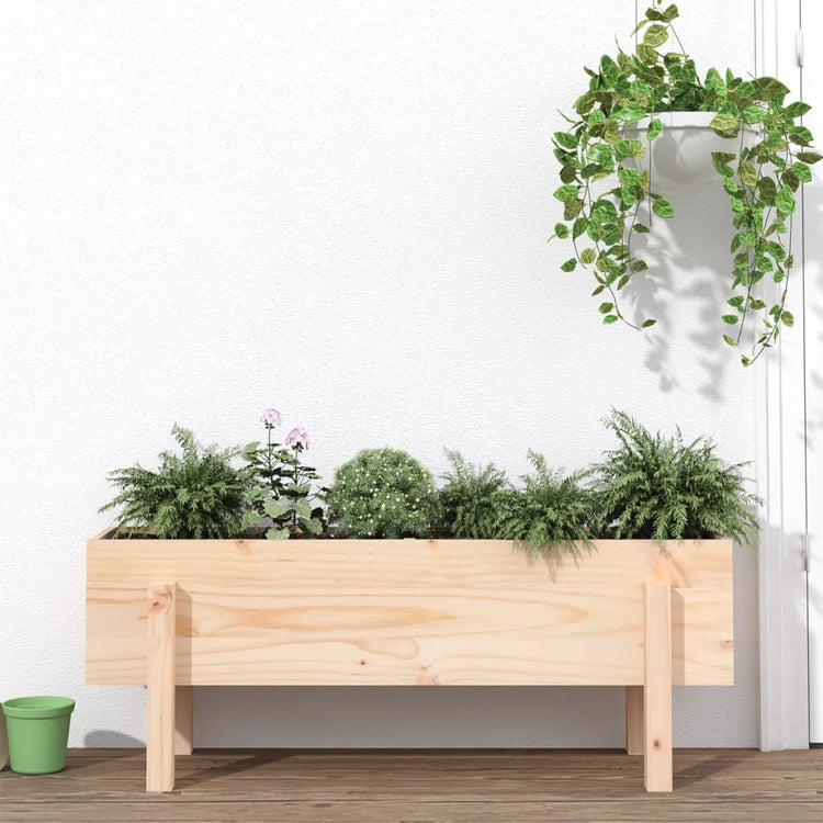 VidaXL jardinière surélevée 101x30x38 cm en bois de pin massif