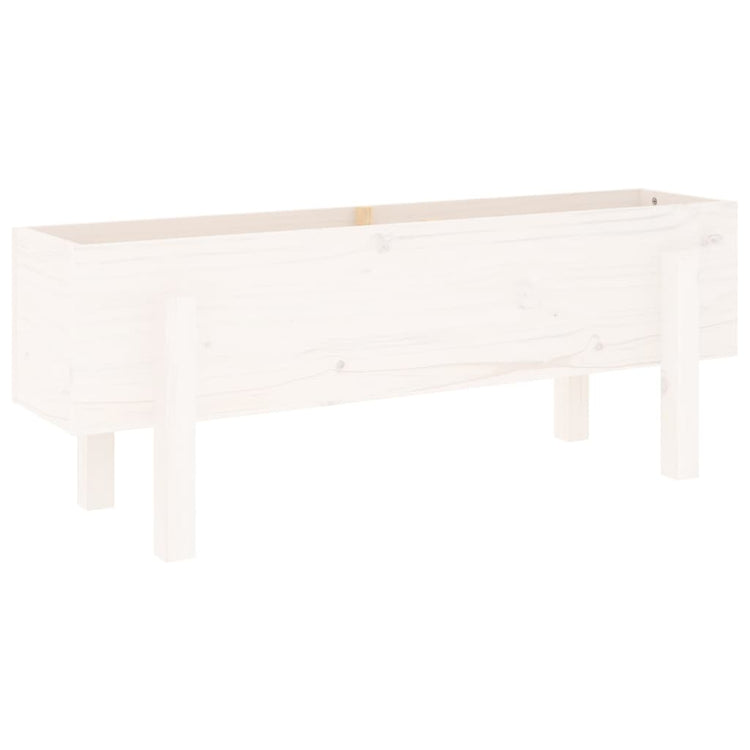 Vidaxx jardinière surélevée 101x30x38 cm bois de pin massif blanc