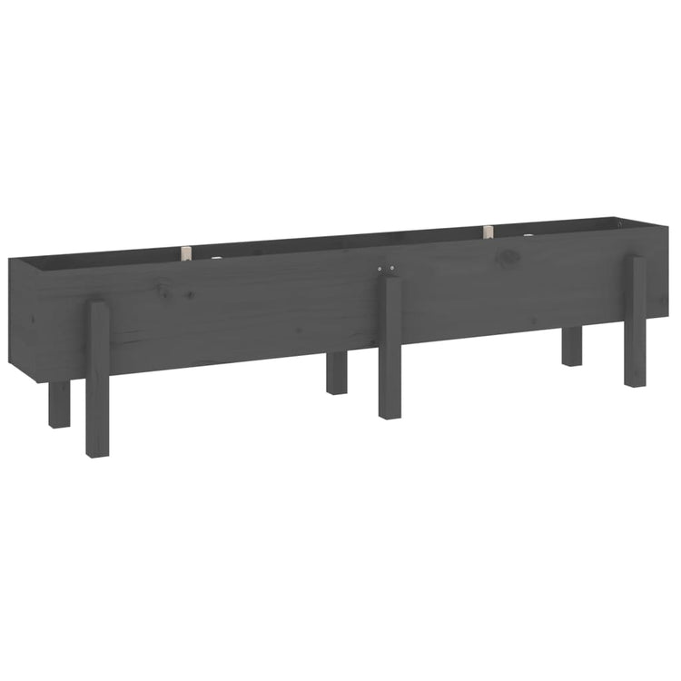 Vidaxl Planter surélevé 160x30x38 cm en pin massif gris