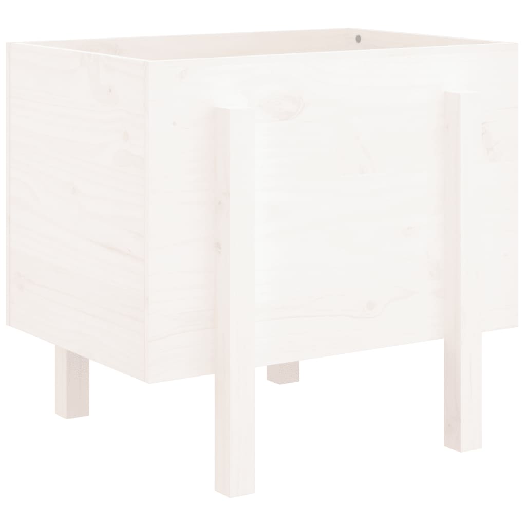 Boîte de planification Vidaxl 62x50x57 cm Pine solide blanc
