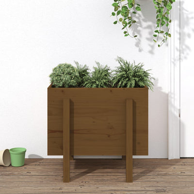 Vidaxl 810552 Planteur 62x50x57 cm Brown miel en pin massif