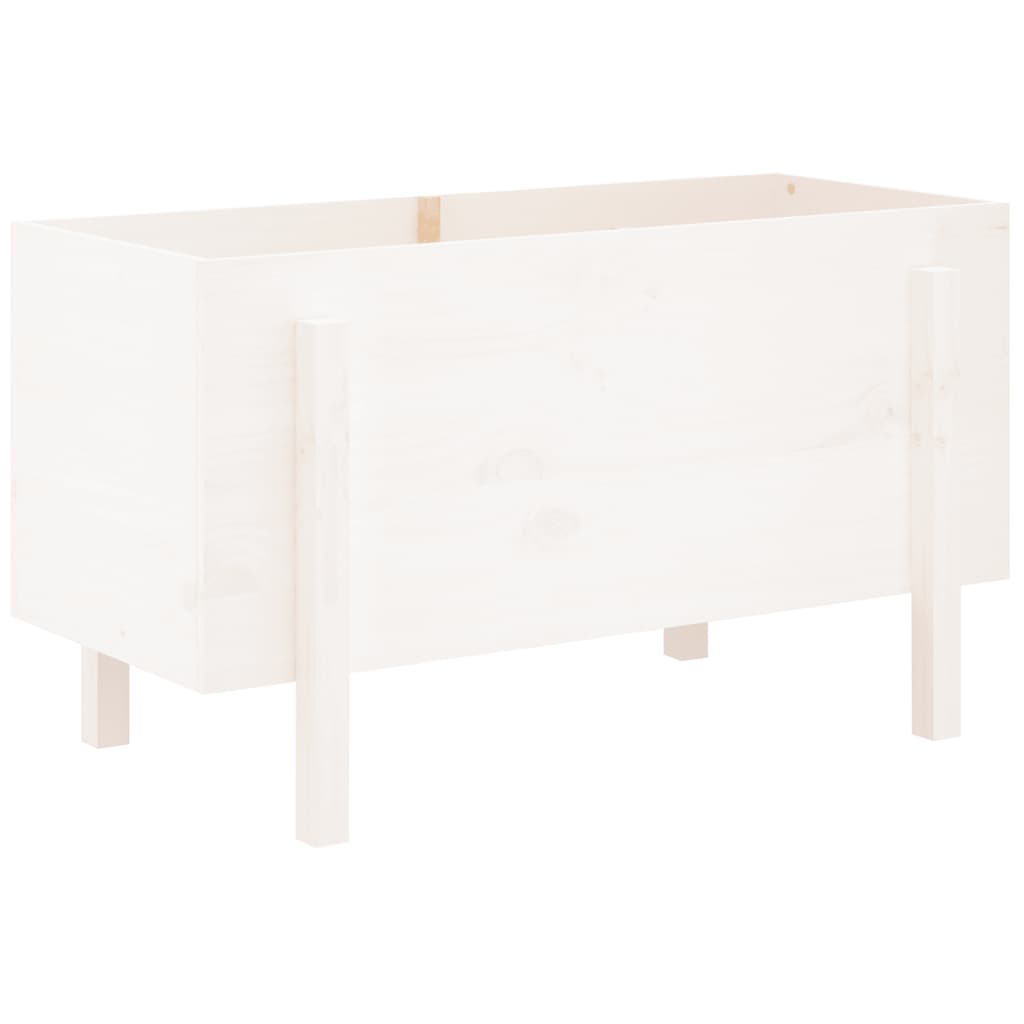 Vidaxl Planter surélevé 101x50x57 cm en pin massif blanc