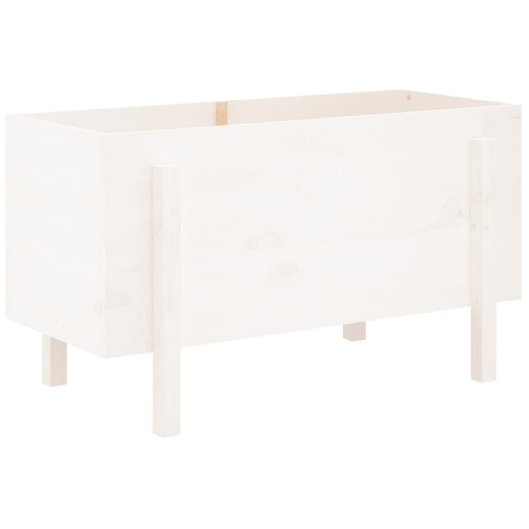 Vidaxl Planter surélevé 101x50x57 cm en pin massif blanc