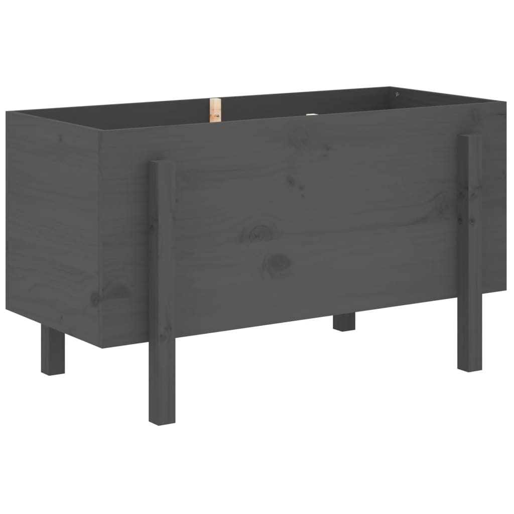 Vidaxl Planter surélevé 101x50x57 cm en pin solide gris