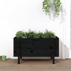 Vidaxl Planter surélevé 101x50x57 cm de pin solide noir