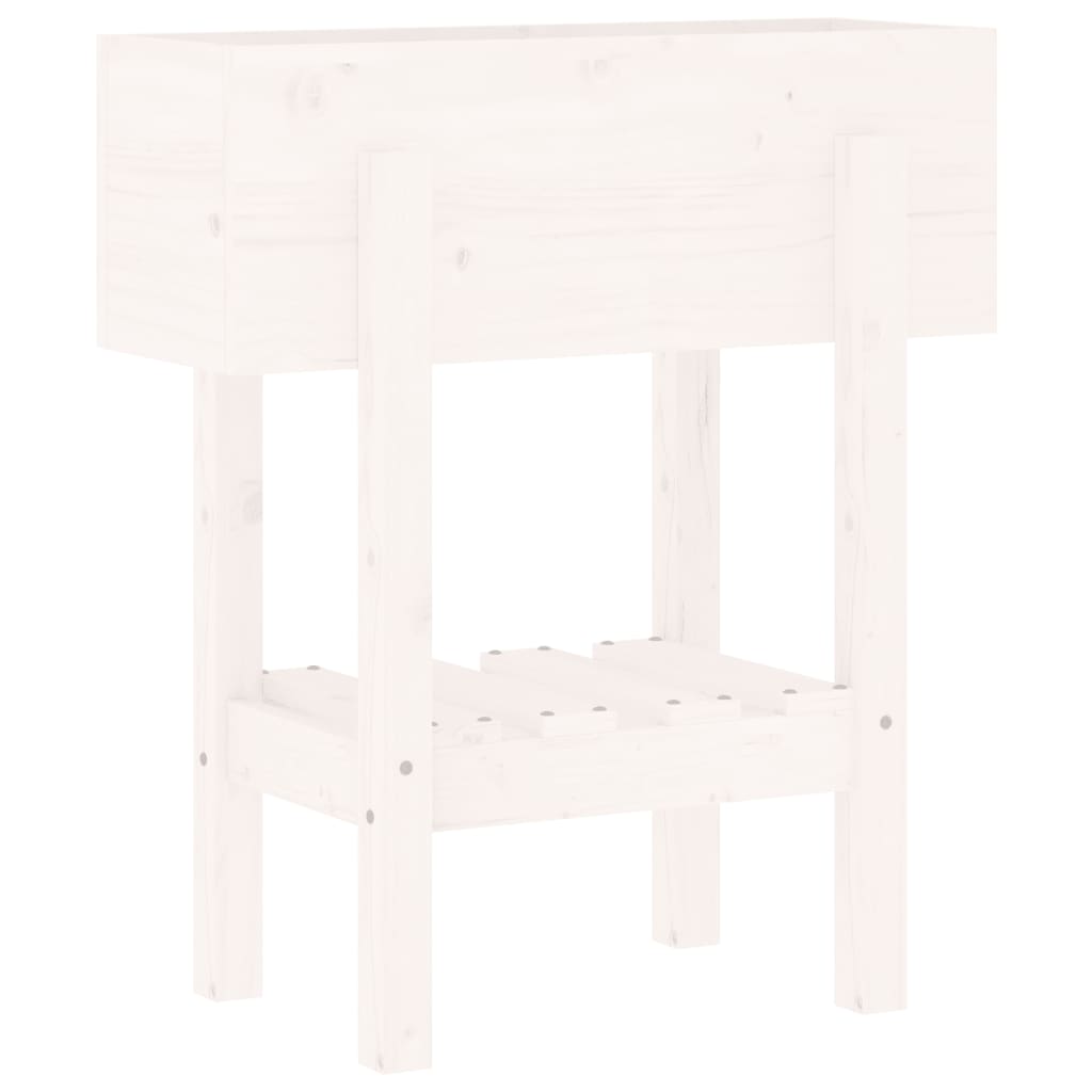Vidaxl Planning Box 62x30x69 cm Pine solide blanc