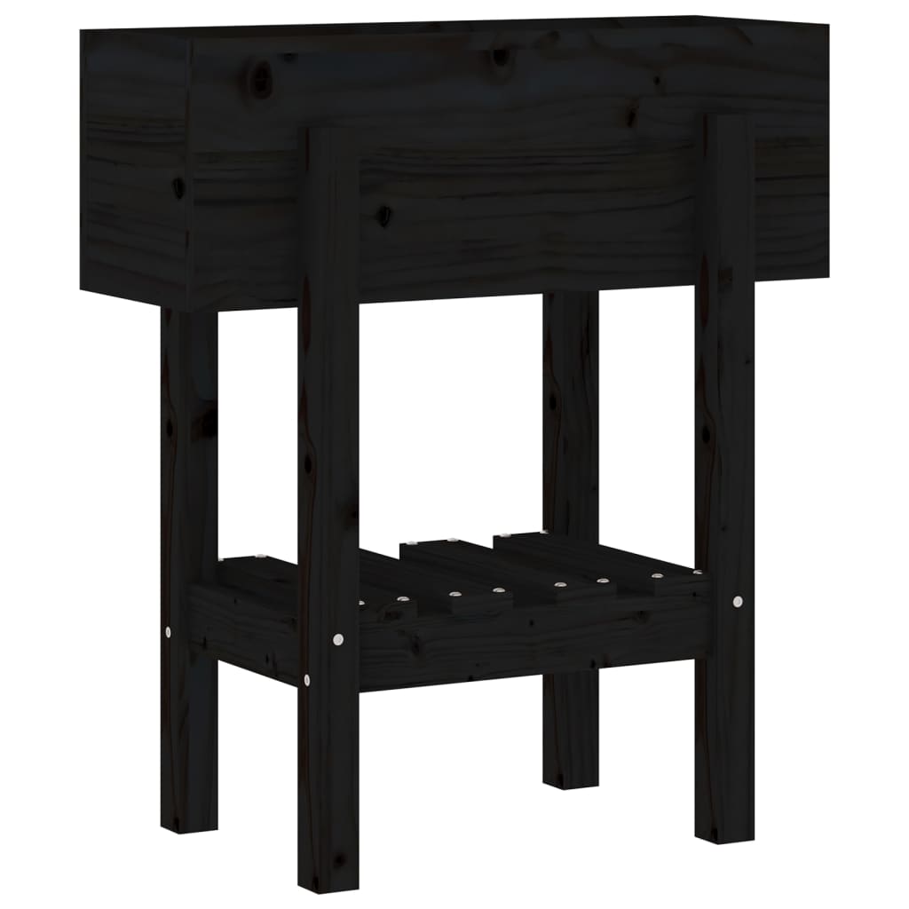 Vidaxl Planning Box 62x30x69 cm Pine solide noir