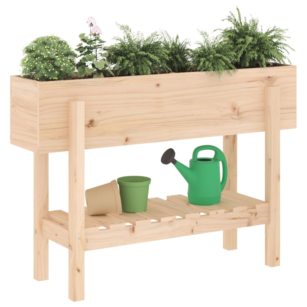 VidaXL jardinière surélevée 101x30x69 cm en bois de pin massif